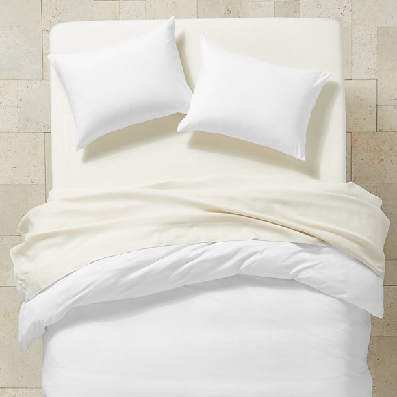 Casaluna Bedding Casaluna Nwt Jersey Duvet Shams Set White